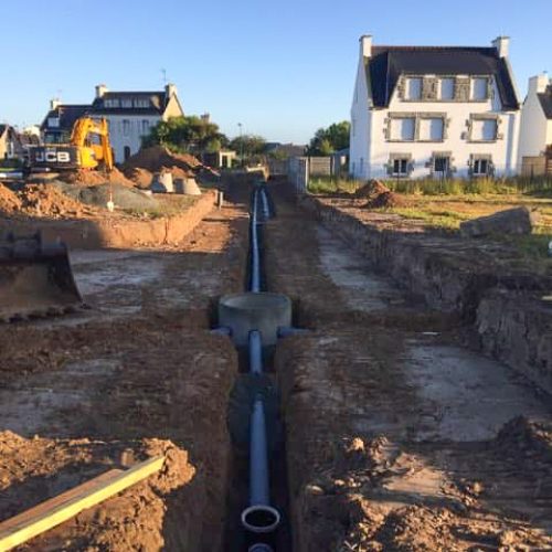 Réseau d'eaux usées sur lotissement à Roscoff